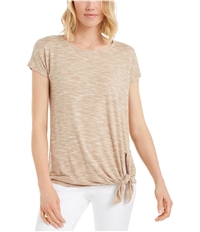 Jm Collection Womens Side Tie Basic T-Shirt