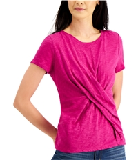 I-N-C Womens Twist-Front Embellished T-Shirt, TW2