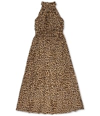 I-N-C Womens Cheetah Print Maxi Dress