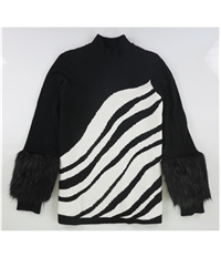 Alfani Womens Zebra Print Pullover Sweater