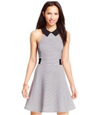 Material Girl Womens Collared Illusion A-Line Dress