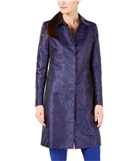 Anne Klein Womens Jacquard Coat, TW1