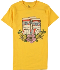 Junk Food Mens Bud Cans & Flowers Graphic T-Shirt