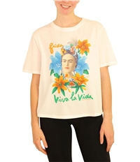 Junk Food Womens Viva La Frida Crop Graphic T-Shirt