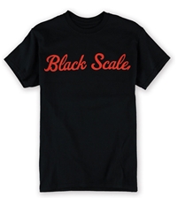 Black Scale Mens The Script Logo X Rebel Flag Graphic T-Shirt