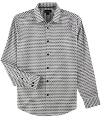 Alfani Mens Plaid-Print Button Up Shirt