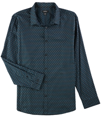 Alfani Mens Checkered Button Up Shirt