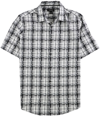 Alfani Mens Geo-Plaid Button Up Shirt