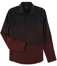 Alfani Mens Ombre Stripe Button Up Shirt