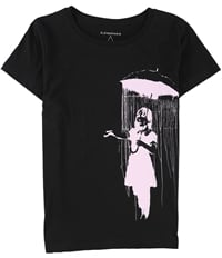 Elevenparis Womens Umbrella Girl Graphic T-Shirt