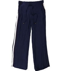 Ralph Lauren Womens Side Stripe Casual Wide Leg Pants