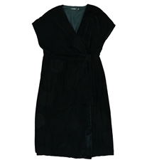 Ralph Lauren Womens Velvet Short-Sleeve Wrap Dress