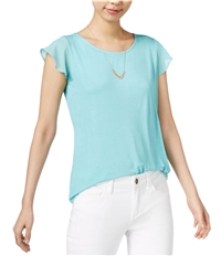 Maison Jules Womens Flutter Pullover Blouse, TW2