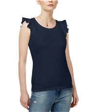 Maison Jules Womens Flutter Sleeve Basic T-Shirt, TW2