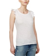 Maison Jules Womens Flutter Sleeve Basic T-Shirt, TW1