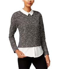 Maison Jules Womens Layered Look Knit Blouse, TW6