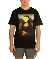 Elevenparis Mens Smiley Mona Lisa Graphic T-Shirt