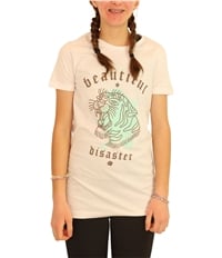 Elevenparis Womens Beautiful Disaster Graphic T-Shirt
