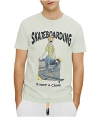 Elevenparis Mens Skateboarding Graphic T-Shirt