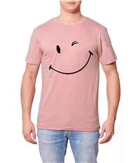 Elevenparis Mens Winking Smiley Graphic T-Shirt