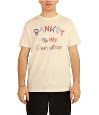 Elevenparis Mens Banksy Is My Decorator Graphic T-Shirt