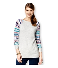 American Living Womens Fair-Isle Sleeves Pullover Sweater, TW1