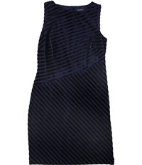 Ralph Lauren Womens Blue Shadow Velvet Sheath Dress