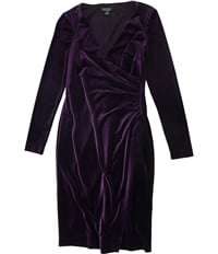 Ralph Lauren Womens Velvet Surplice Dress