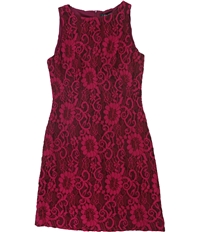 Ralph Lauren Womens Emroidered Lace Sheath Dress