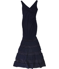 Ralph Lauren Womens Cleveland Tulle Stripe Gown Dress