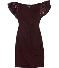 Ralph Lauren Womens Sequin Sleeve Bodycon Dress