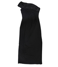 Ralph Lauren Womens One-Shoulder Ruched Sheath Dress