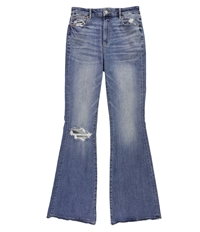American Eagle Womens Curvy Super Hi-Rise Flared Jeans
