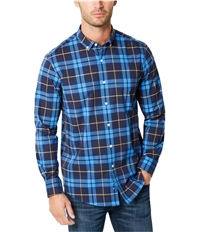 Club Room Mens Plaid Button Up Shirt, TW13