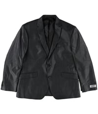 Kenneth Cole Mens Technicole Gunmetal Two Button Blazer Jacket