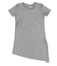 Bar Iii Womens Asymmetrical Basic T-Shirt