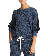 N:Philanthropy Womens Azure Leopard Print Sweatshirt