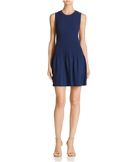Elizabeth And James Womens Ribbed Fit & Flare Dress