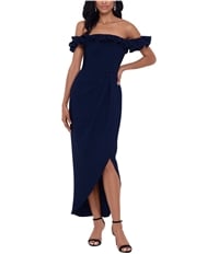 Xscape Womens Solid Gown Dress, TW1