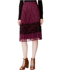 Maison Jules Womens Lace Pleated Skirt