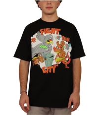 Belchez Mens Fight City Animated Graphic T-Shirt
