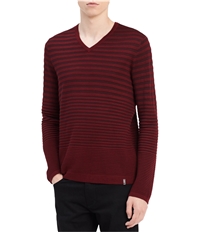 Calvin Klein Mens Striped Knit Pullover Sweater, TW2