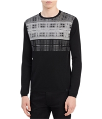 Calvin Klein Mens Grid Pullover Sweater