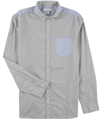 Calvin Klein Mens Striped Button Up Shirt, TW1