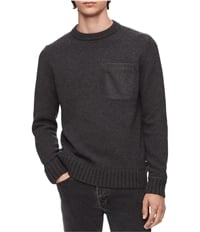 Calvin Klein Mens Felt-Pocket Knit Sweater