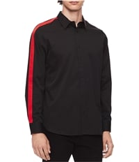 Calvin Klein Mens Contrast Stripe Button Up Shirt, TW2