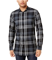 Calvin Klein Mens Highland Plaid Button Up Shirt