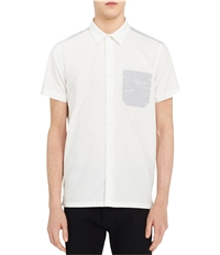 Calvin Klein Mens Graffiti Pocket Button Up Shirt