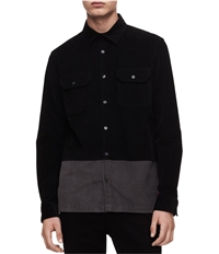 Calvin Klein Mens Colorblocked Corduroy Button Up Shirt