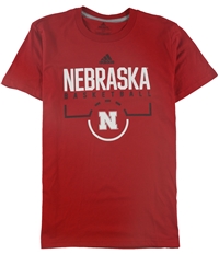 Adidas Mens Nebraska Basketball Graphic T-Shirt, TW1